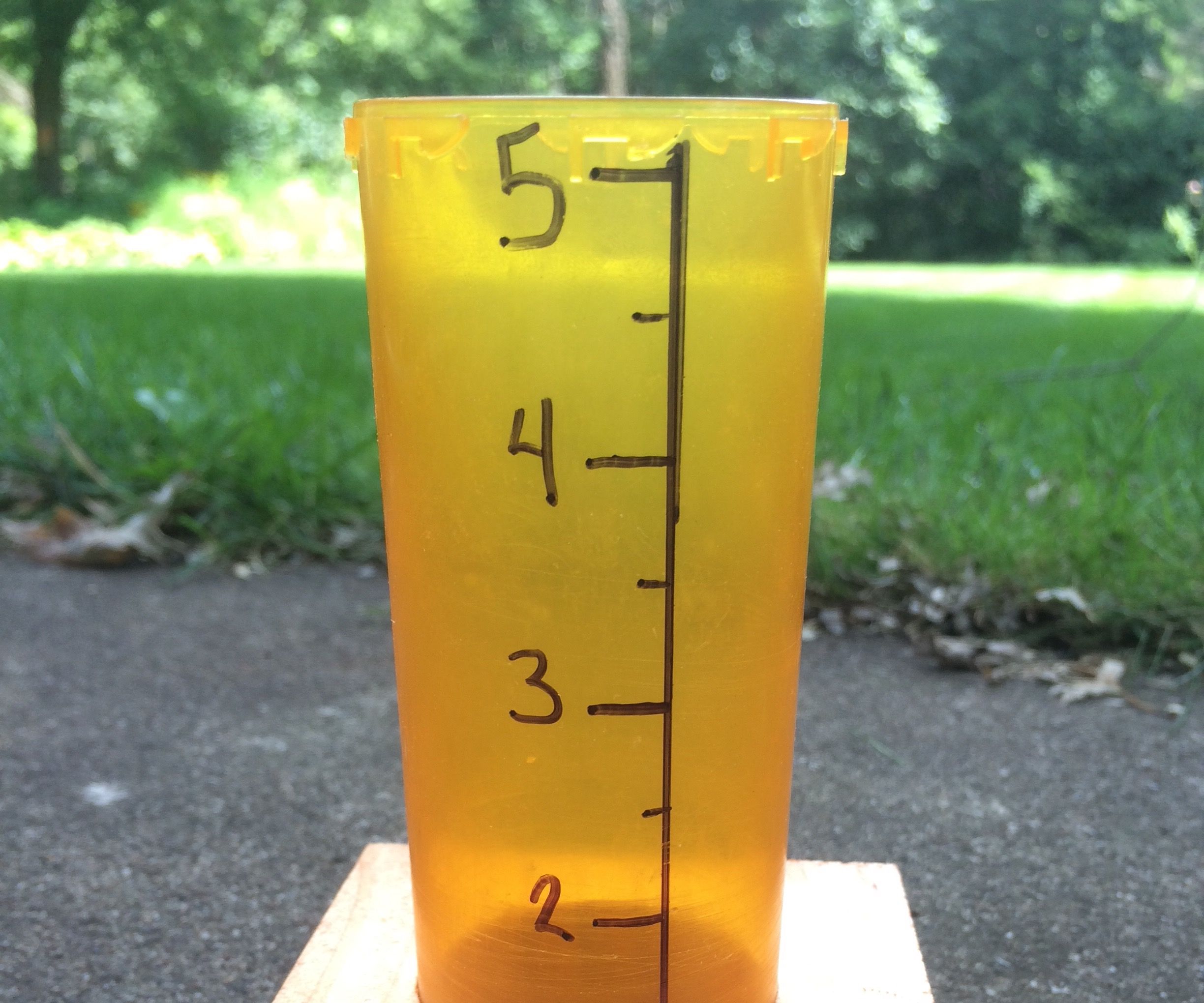 Medicine Bottle Rain Gauge