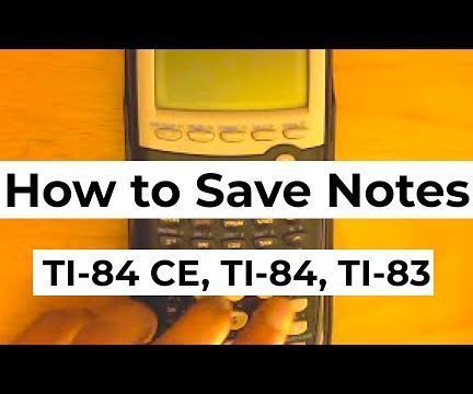How to Save Notes on Your Graphing Calculator TI-84 Plus CE (InfinityCalcs.com)