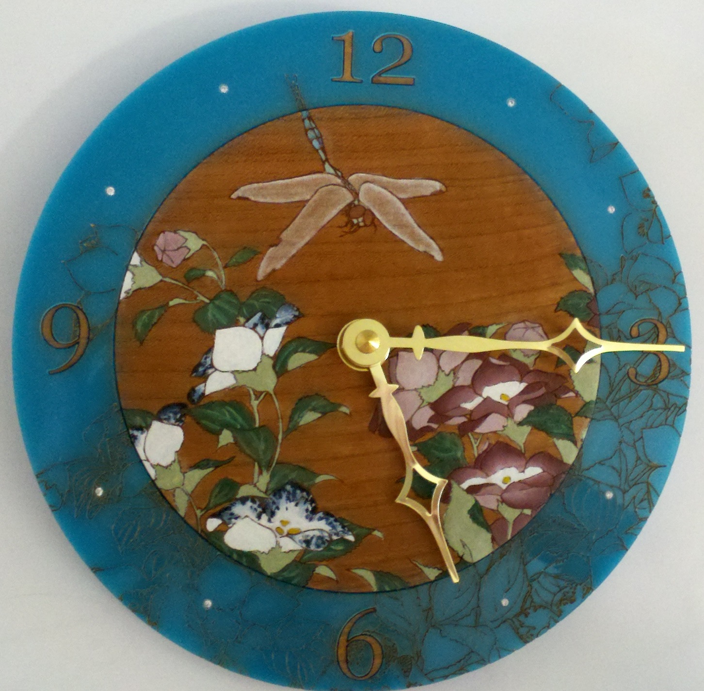 Lasered Dragonfly and Flower Clock (with Epic Detail)