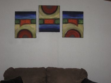 Make This Painting: Abstract #1 Rising, Full, Setting Suns