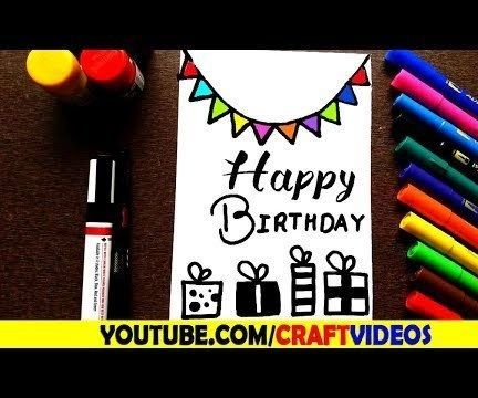 HOW TO DRAW a BIRTHDAY CARD