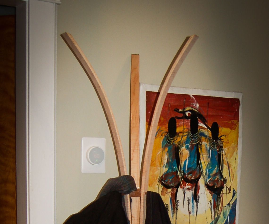 Modern Maple and Cherry Coatstand