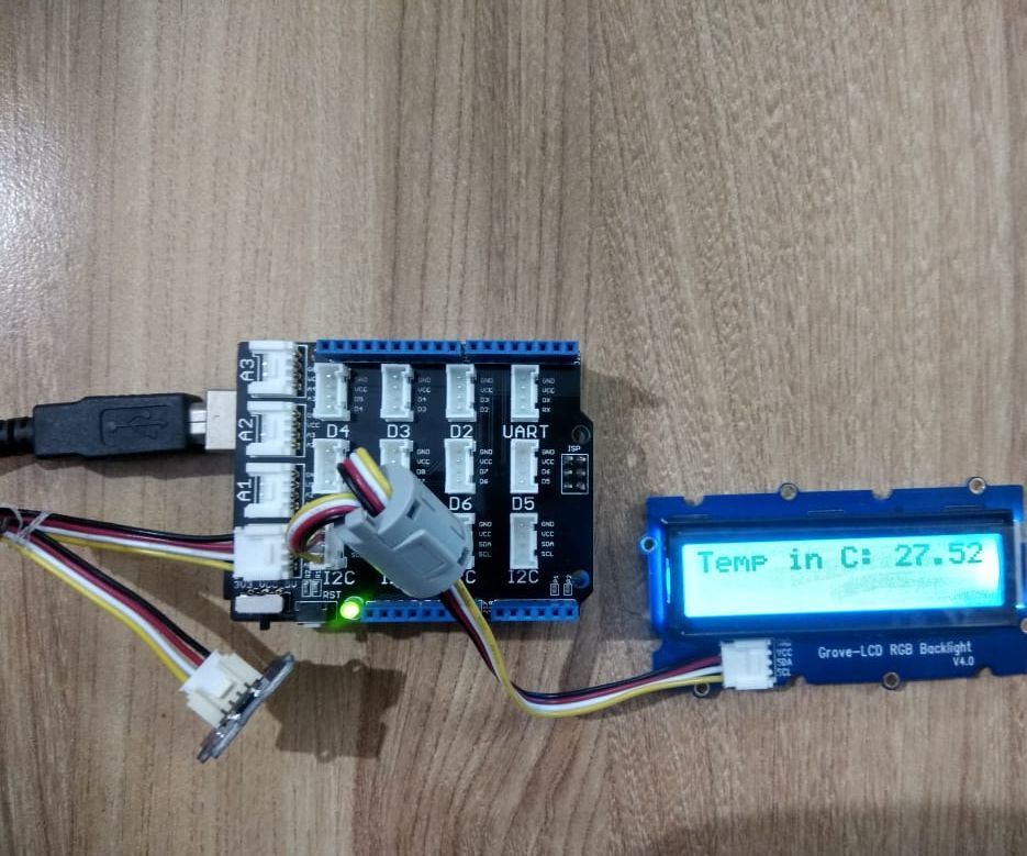 Interface Groove Temperature Sensor With Arduino UNO