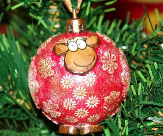 Christmas Decoration  in the Decoupage Technique