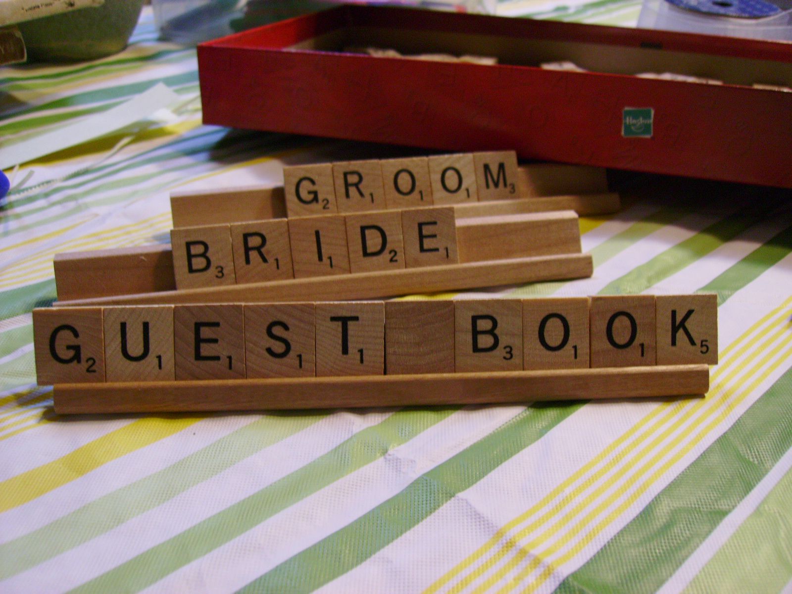 Scrabble Nameplates for the Bride and Groom 4 Steps Instructables
