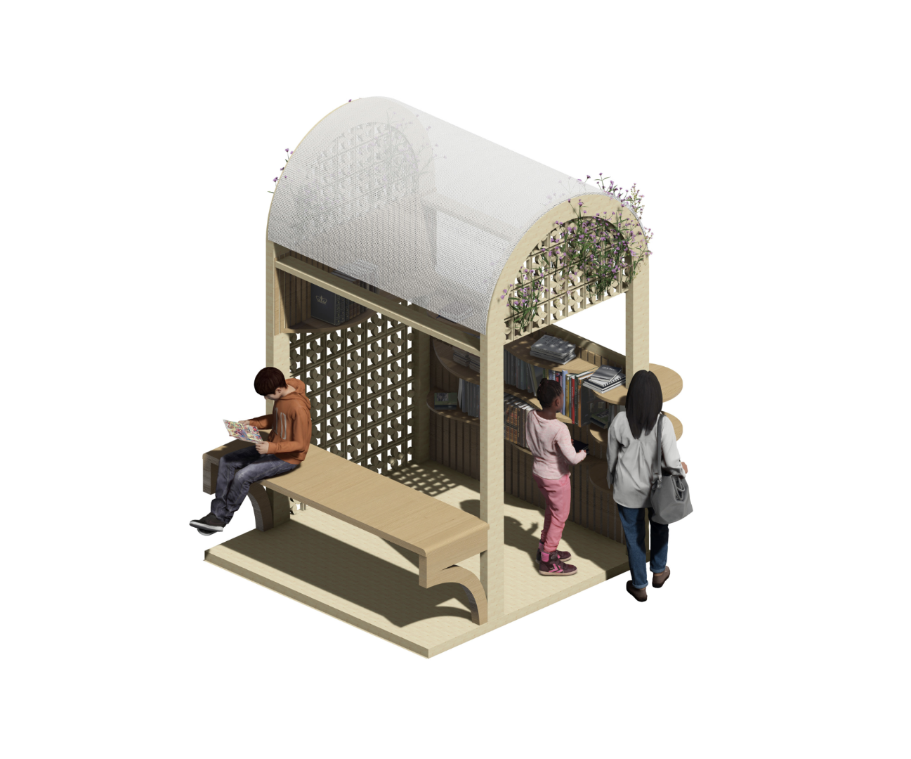 Little Library & Bench