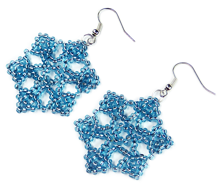 Tutorial: Beaded Snowflake Earrings