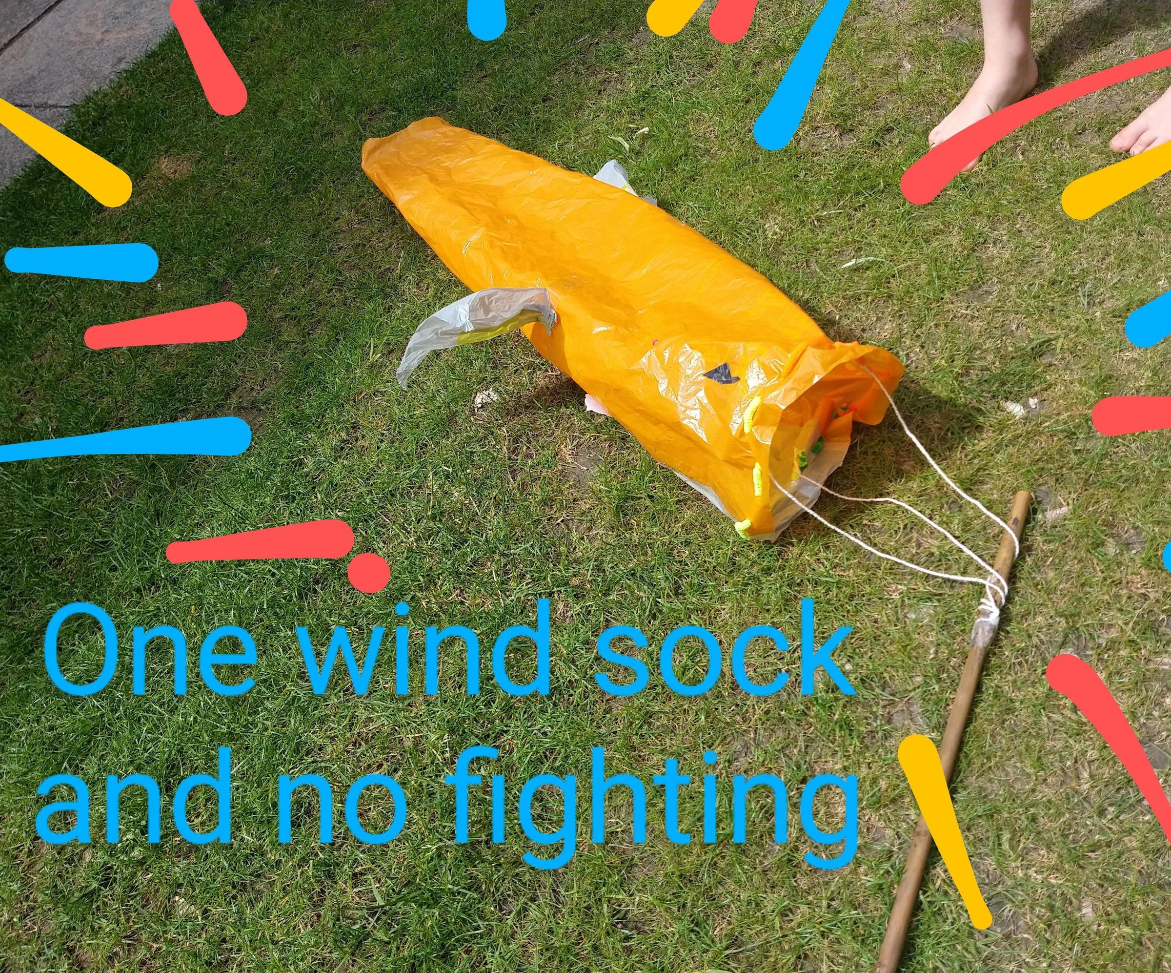 Windsock From Grocery Bags