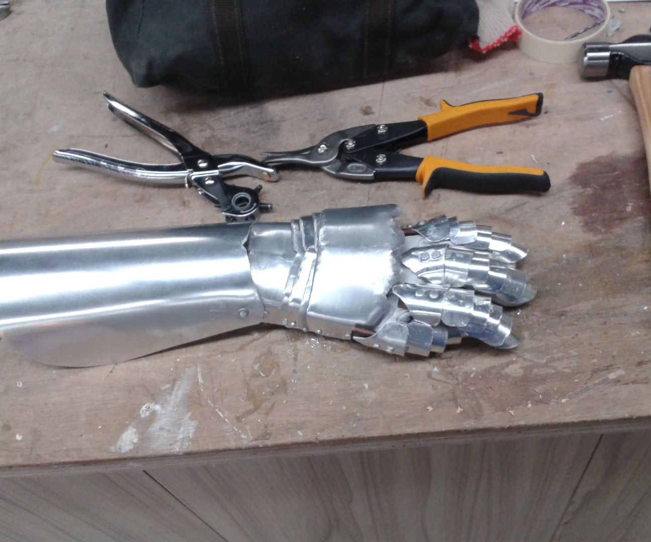 Making a Medieval Steel Gauntlet - Sheet Metal (WIP)