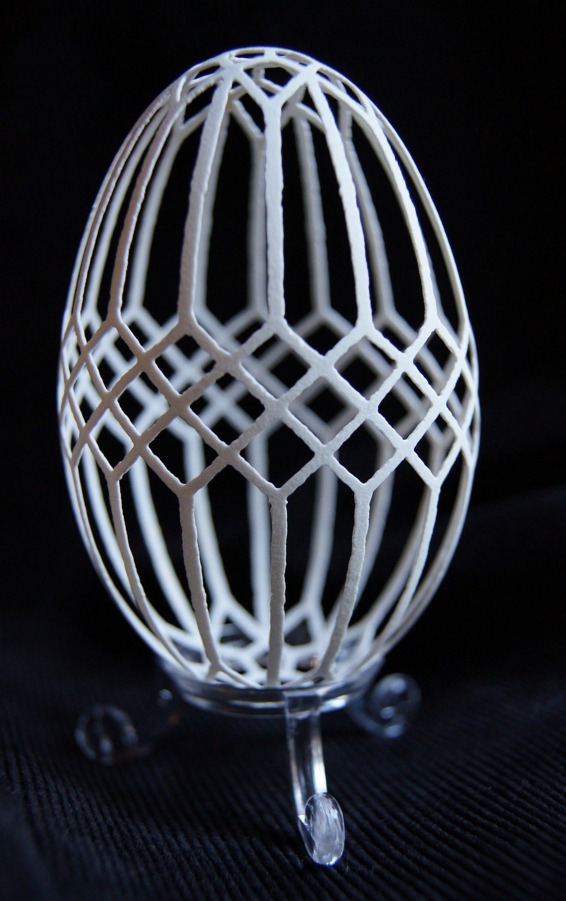 Real carved goose eggshell