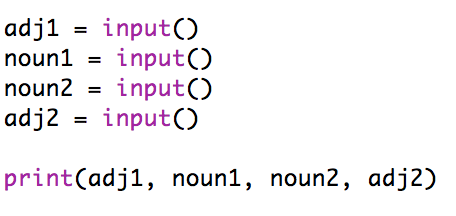 Mad Lib With Python : 10 Steps - Instructables