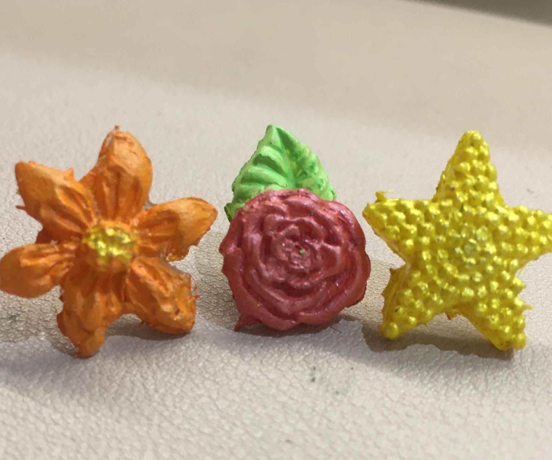 Hot Glue Charm Push Pins 