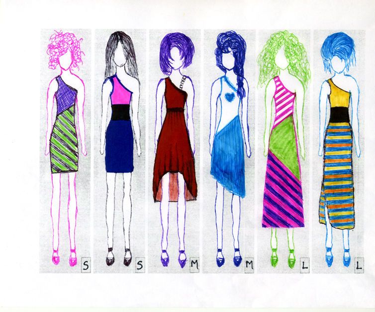 Up-cycle T-shirt(s) to Chic One-shouldered Dress  (pattern for All Sizes Included)