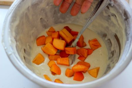 Upside Down Persimmon Pancakes