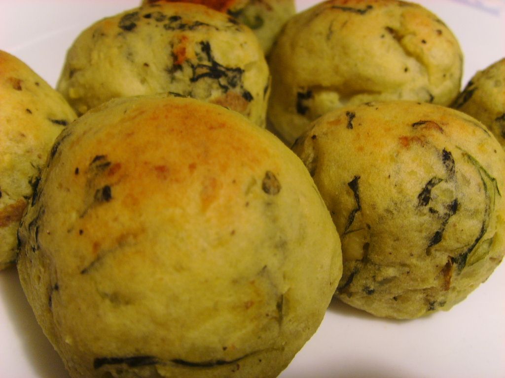 Vegan Potato &amp; Spinach Balls -- Fat Free