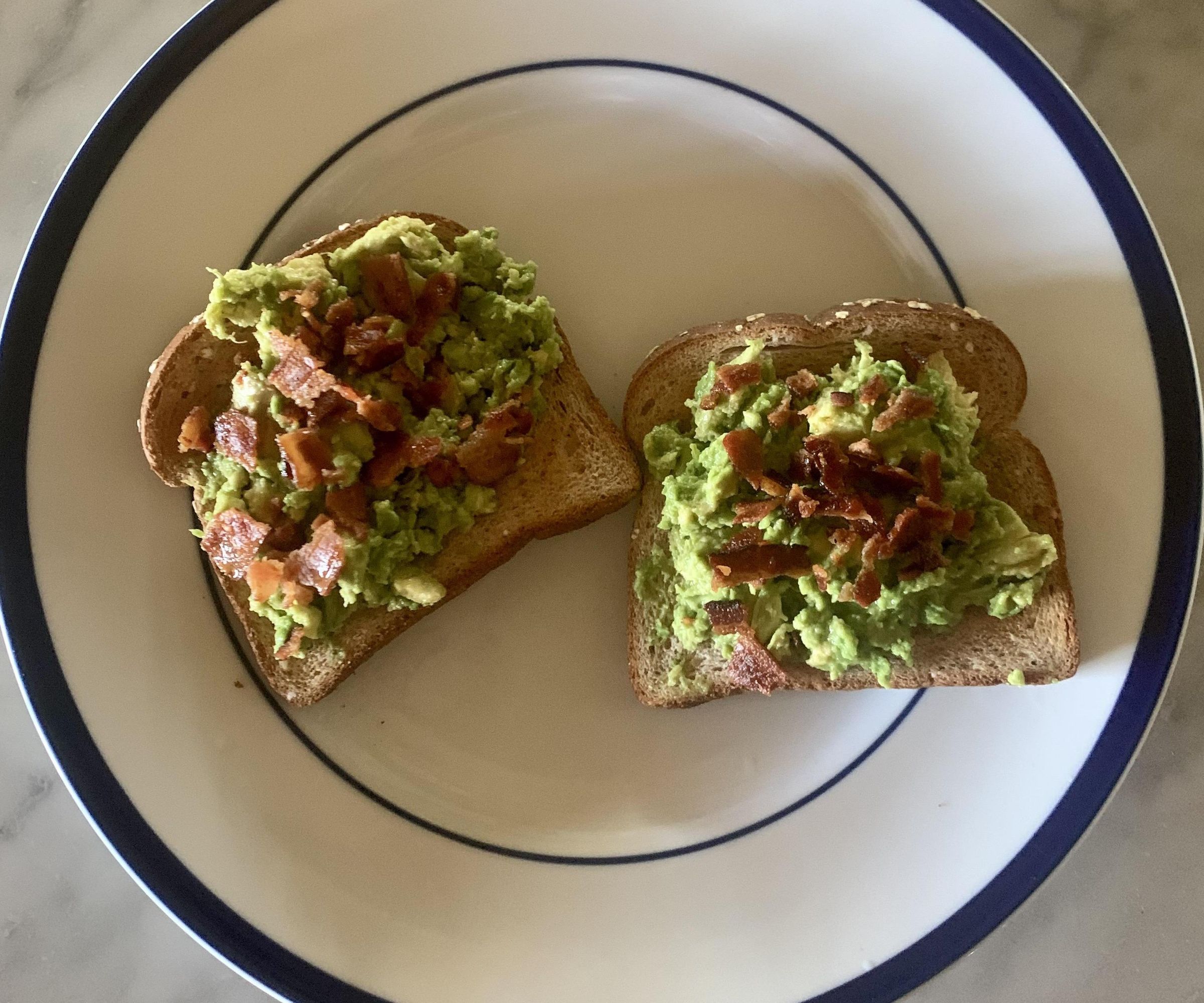 Avocado Toast With Bacon and Lime
