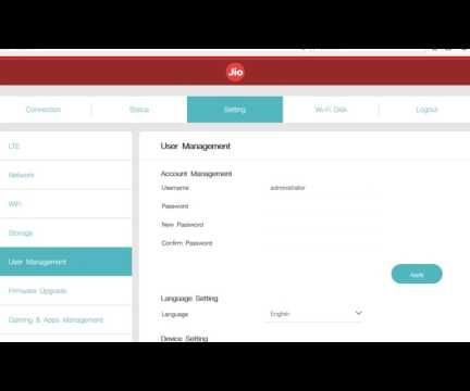 How to Configure Jiofi2 Router