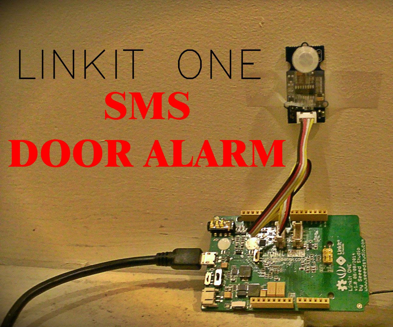LinkIt One Texting Door Alarm