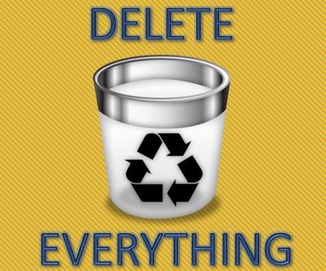How to delete everything in a pc with a click