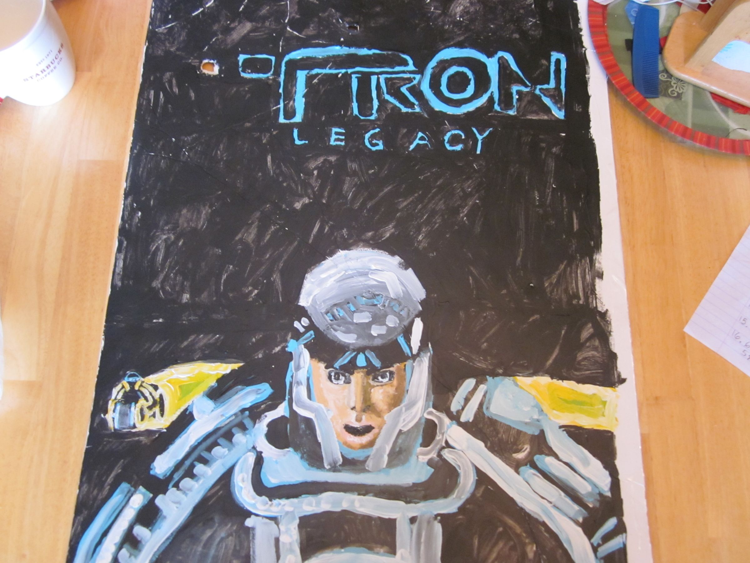 Acrylic Painted Tron Legacy Poster