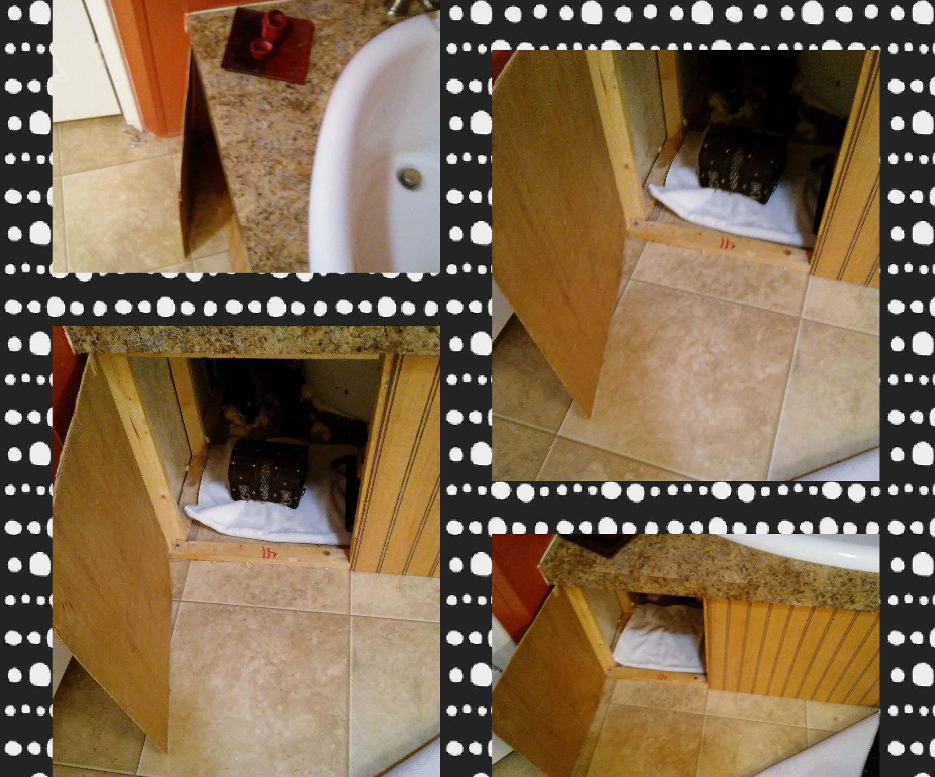 Under tub hide ur stuff