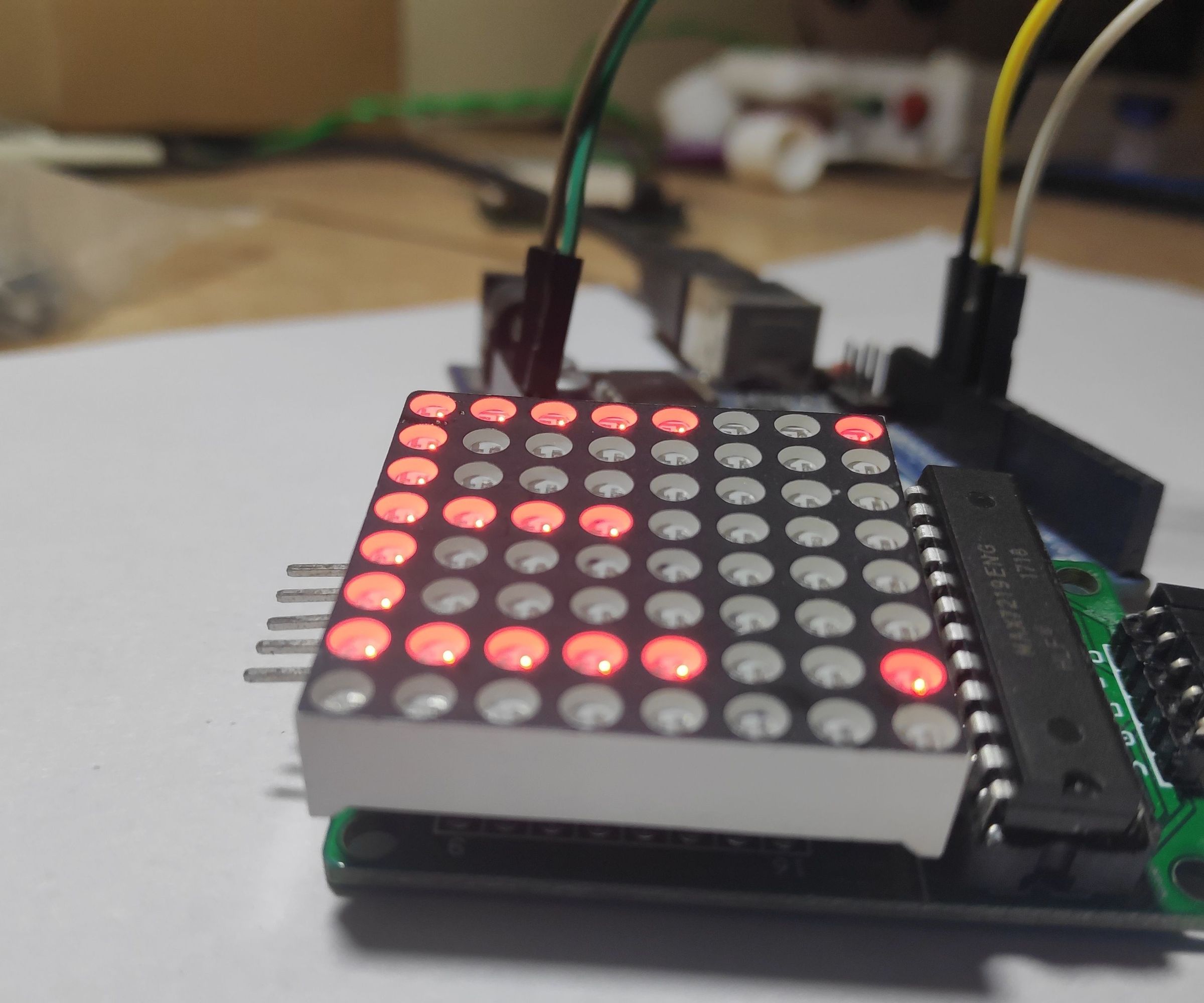 8*8 LED Madrix Using Arduino