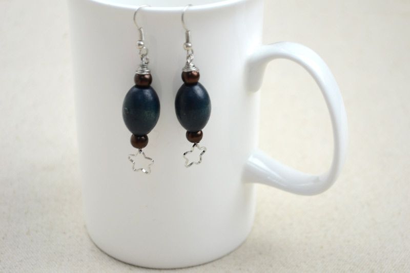 Handmade Beaded Jewellery Idea- DIY Wood Fashion Earrings