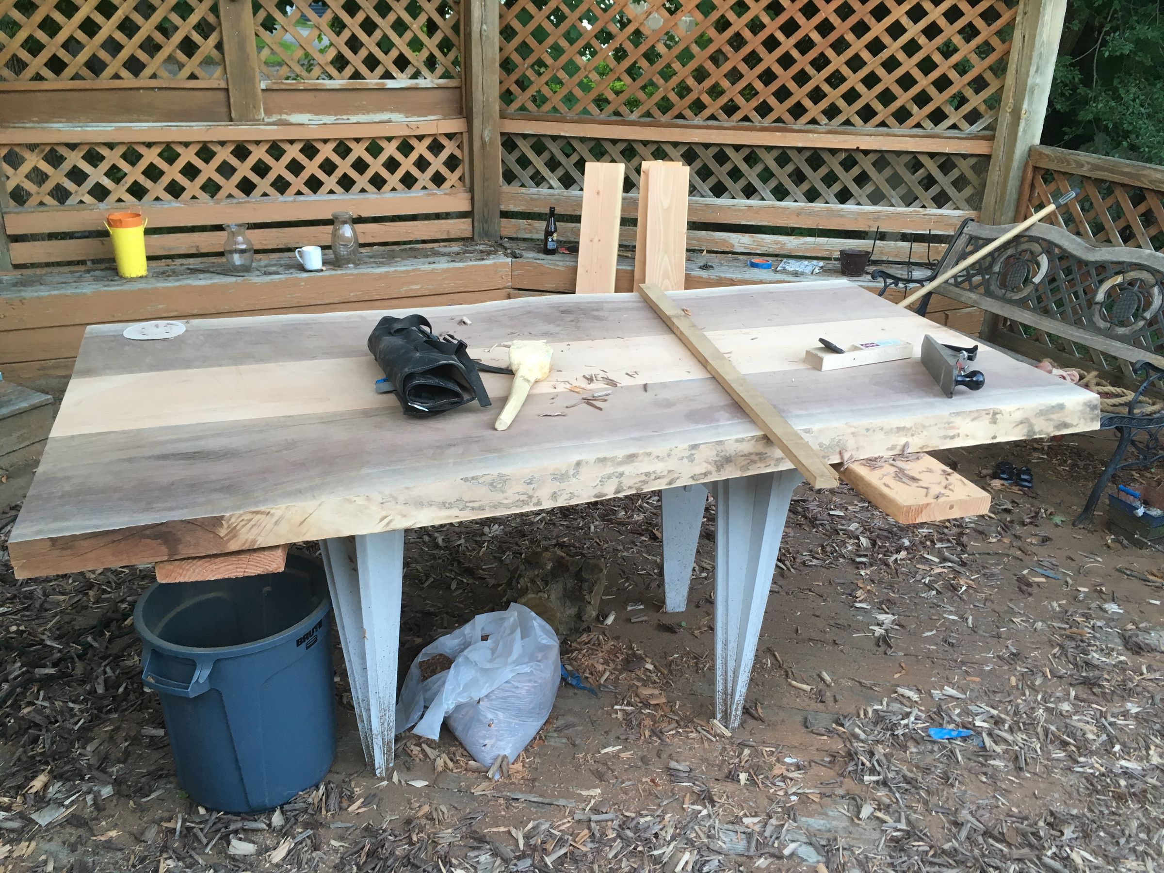 Live Edge Black Walnut and Cherry Hayrake Dining Room Table : 11 Steps ...