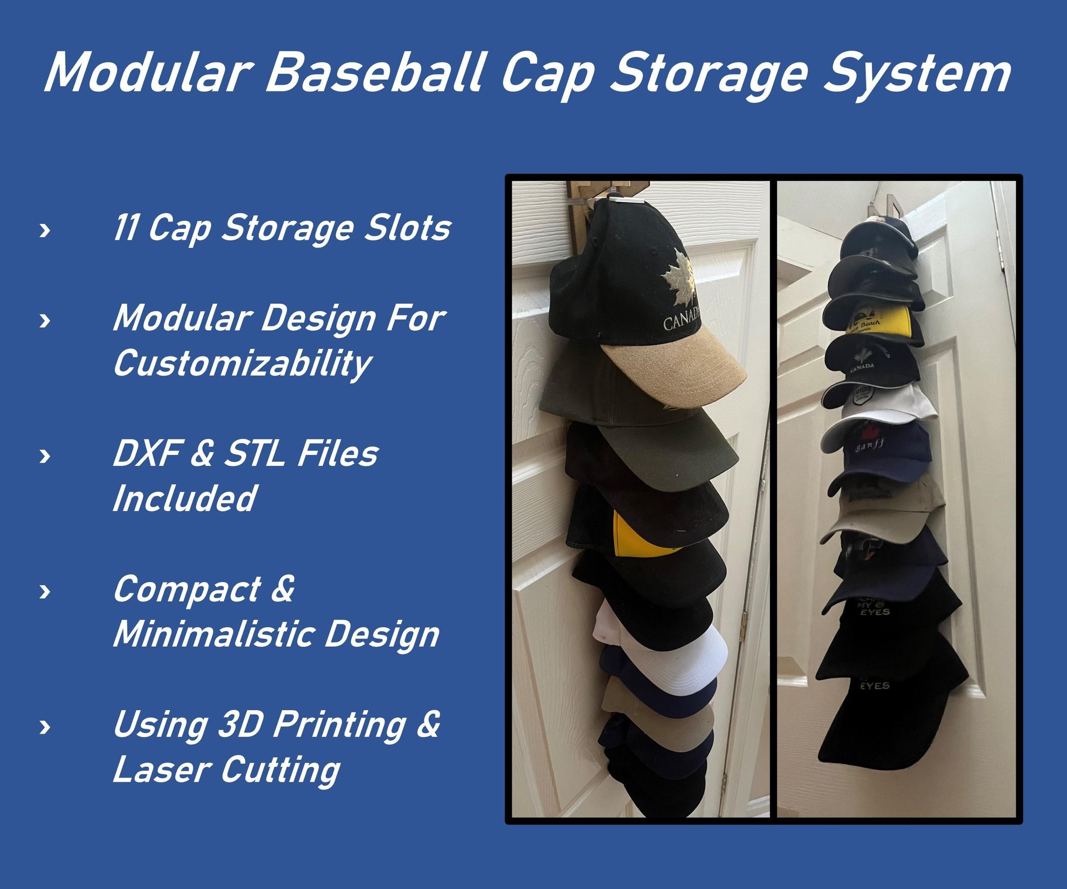 Baseball Cap Storage Rack Modular Storage System 14 Steps (with