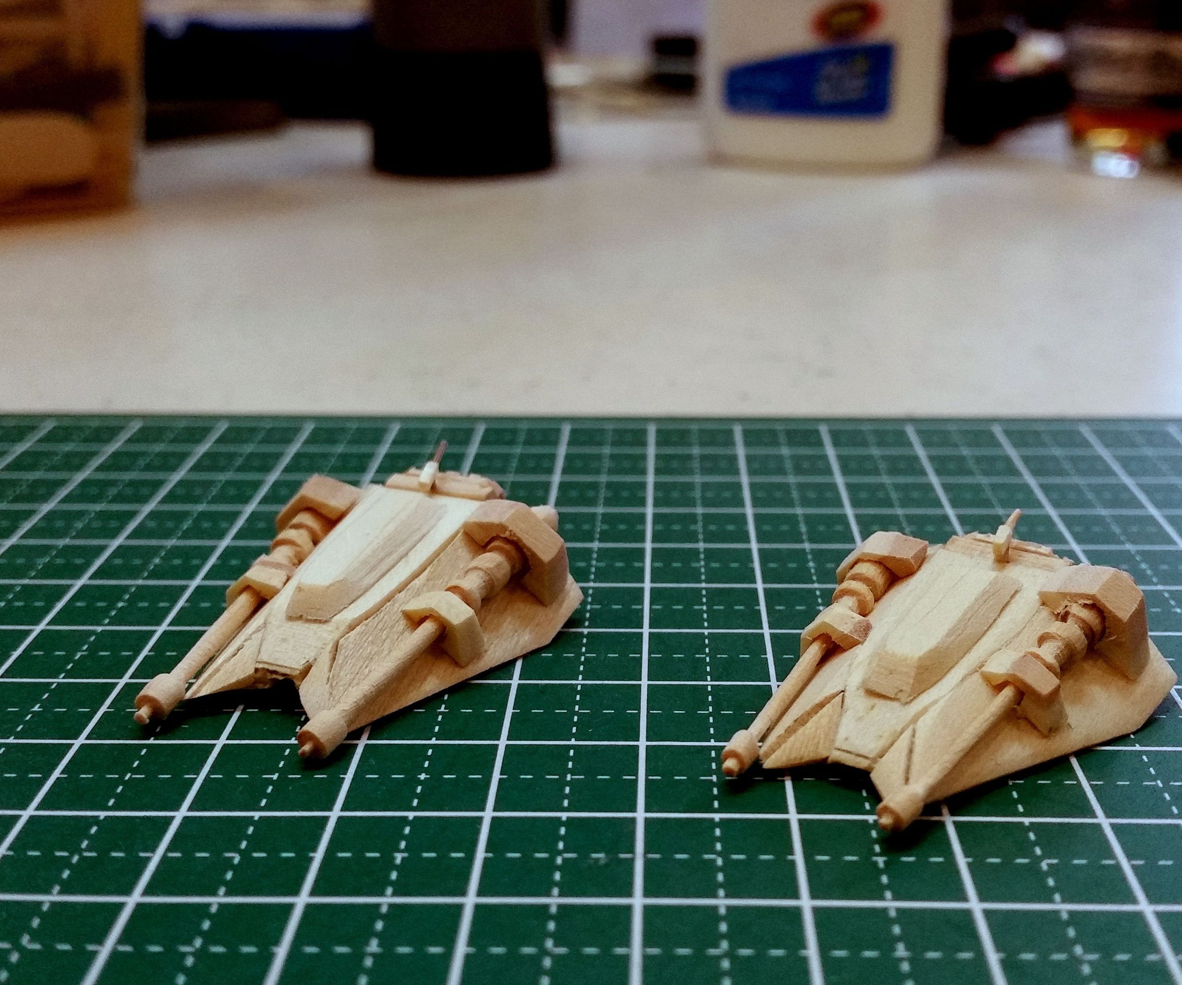 Mini Rebel Snowspeeder Popsicle Stick Model