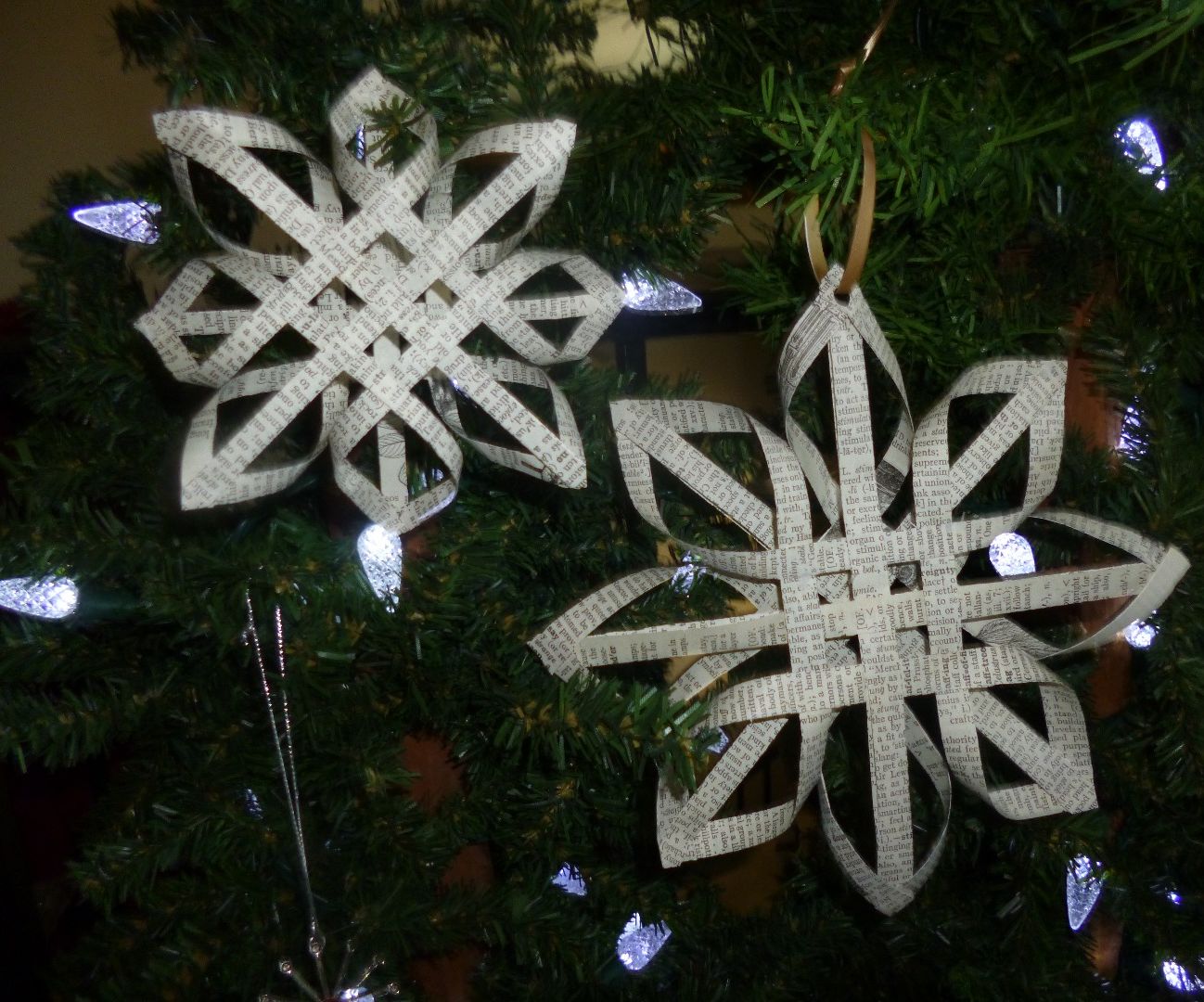 Dictionary Paper Snowflake