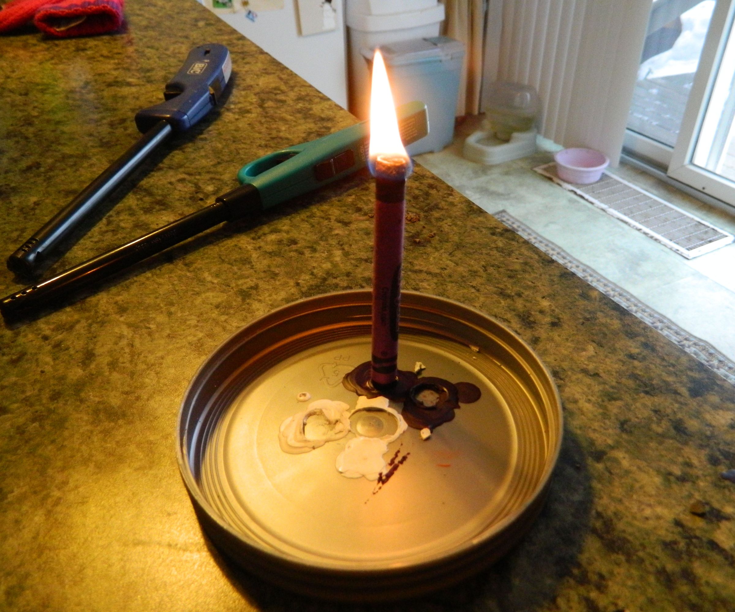 Emergency Crayon Candle