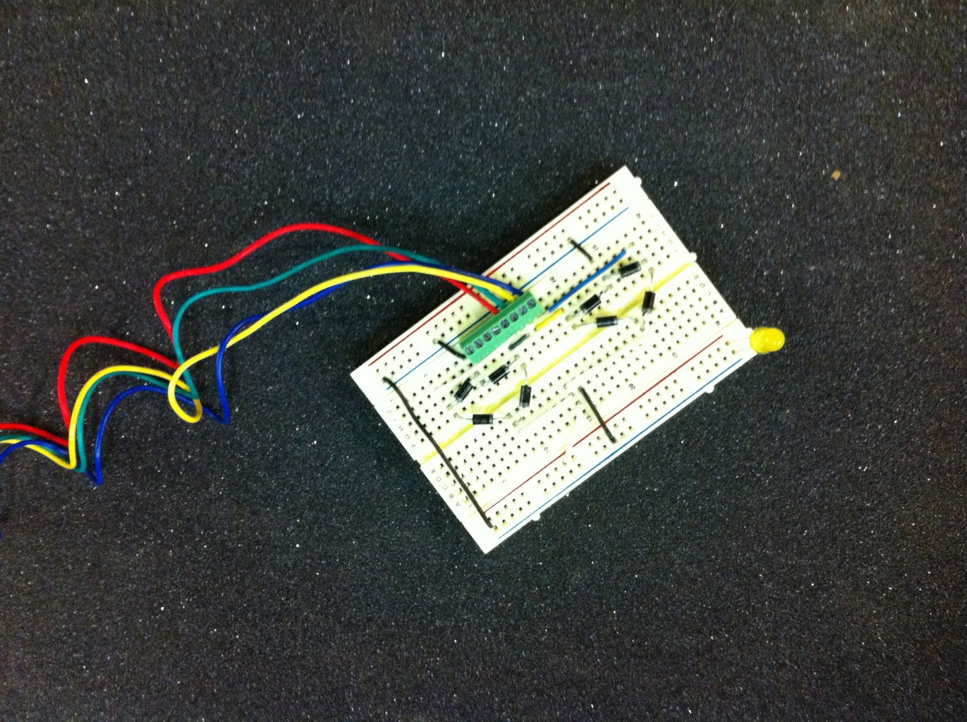 Another View of the Breadboard With Everything Plugged In