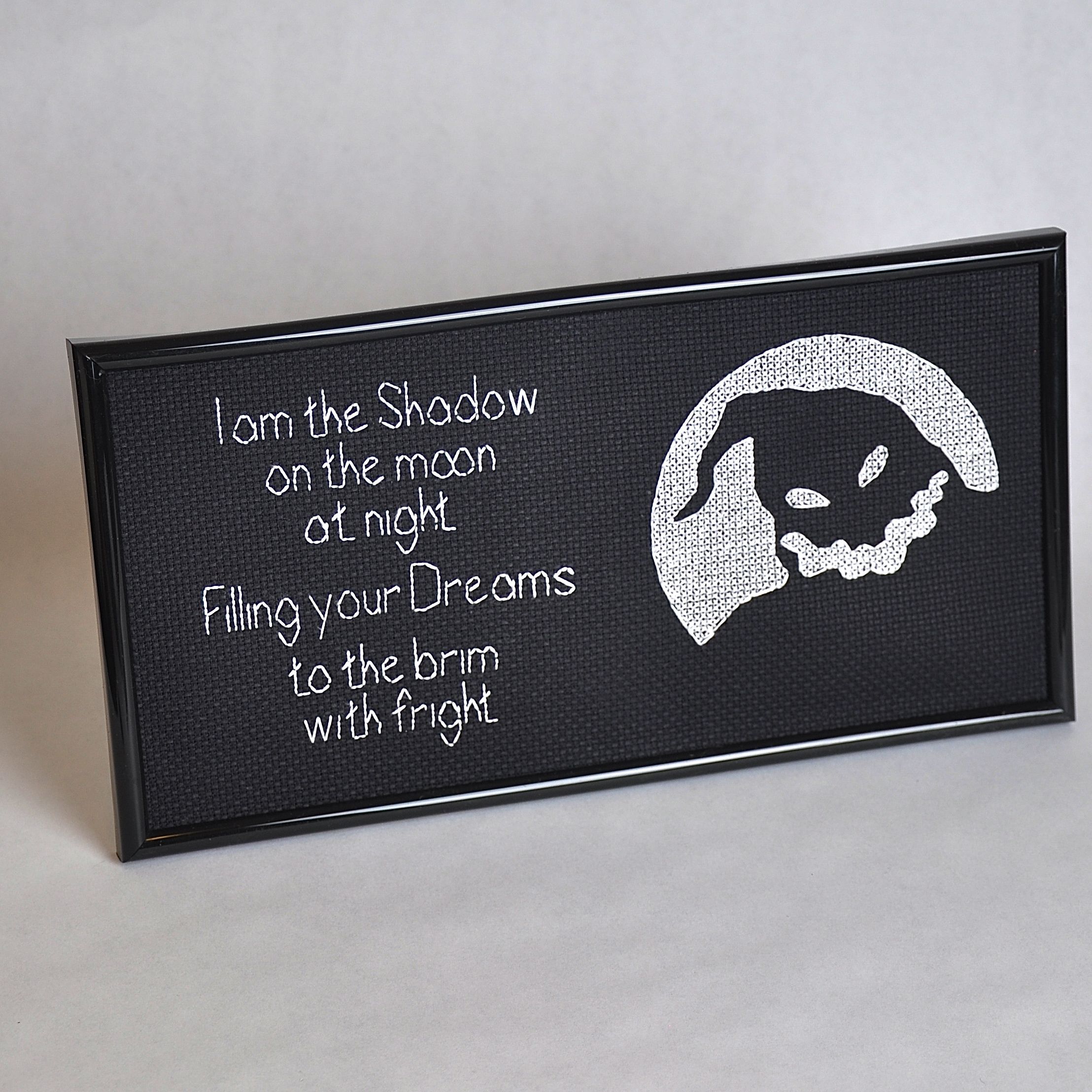 "I Am the Shadow" - Oogie Boogie Cross Stitch