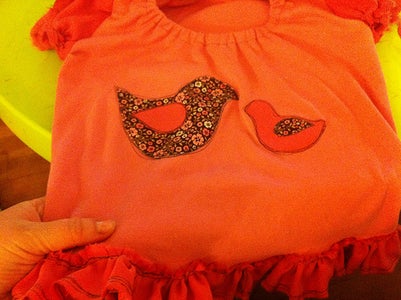 Ruffly Pink Applique Shirt