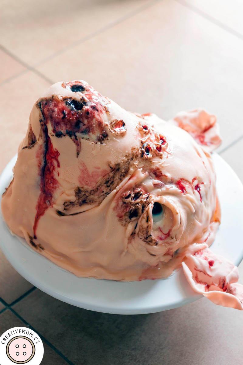 Mutated Pork Head – Halloween Cake
