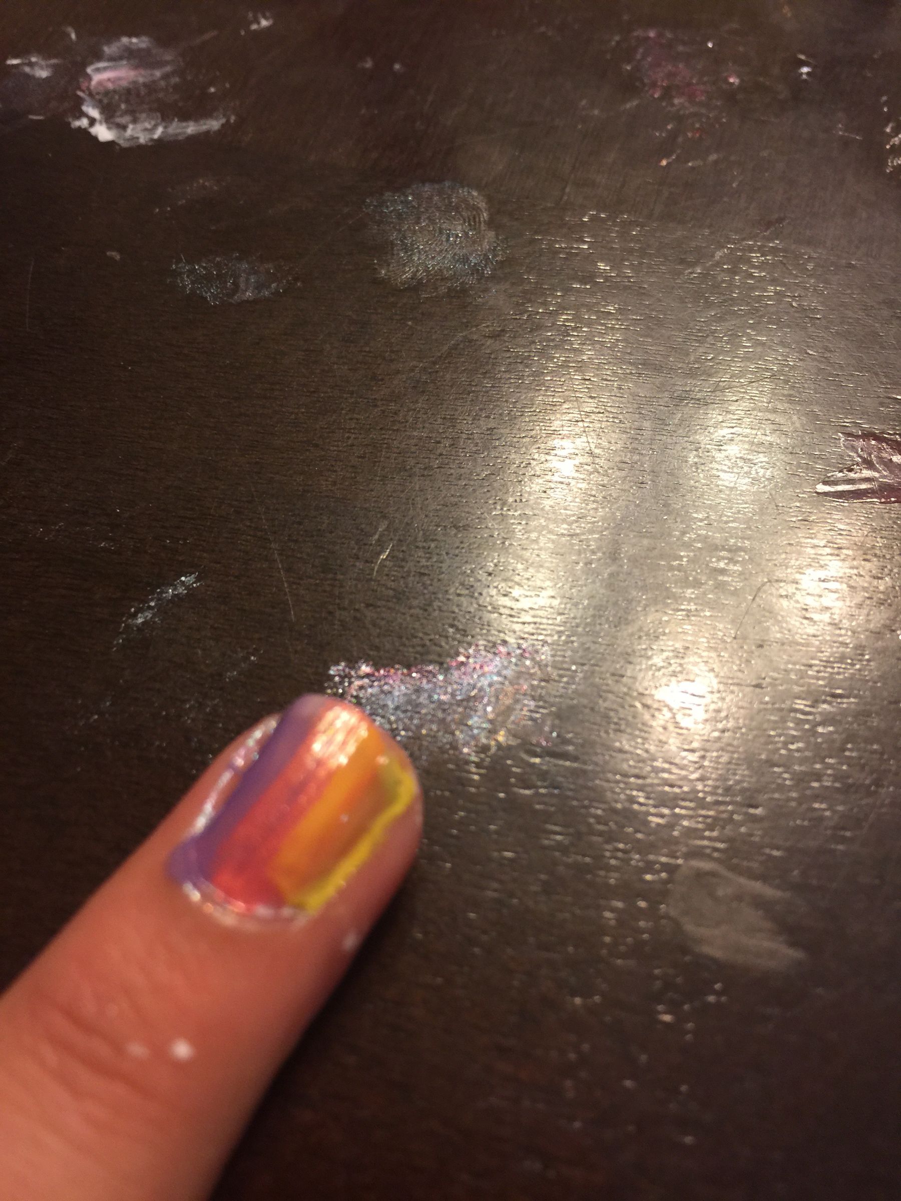 Rainbow Nail Art Without Tools