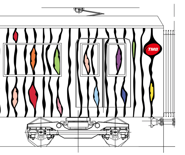 Art Project on a Metro Wagon