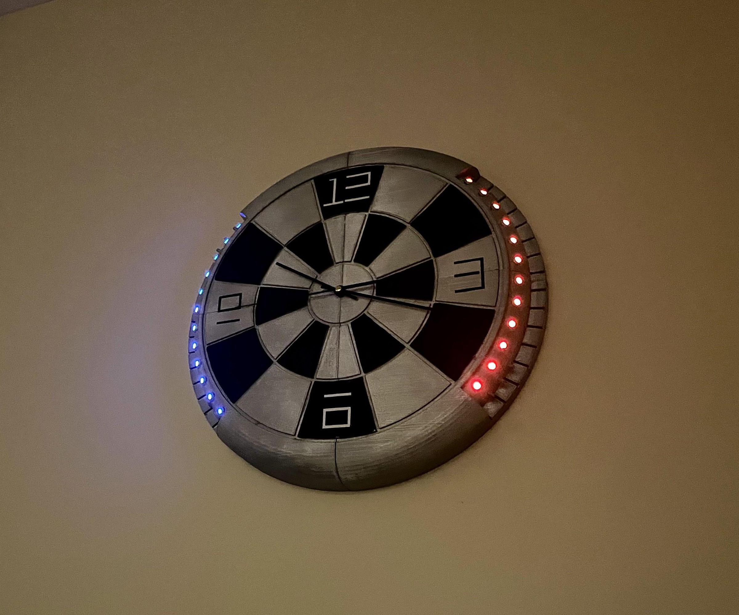 Star Wars Holochess Wall Clock With Lights