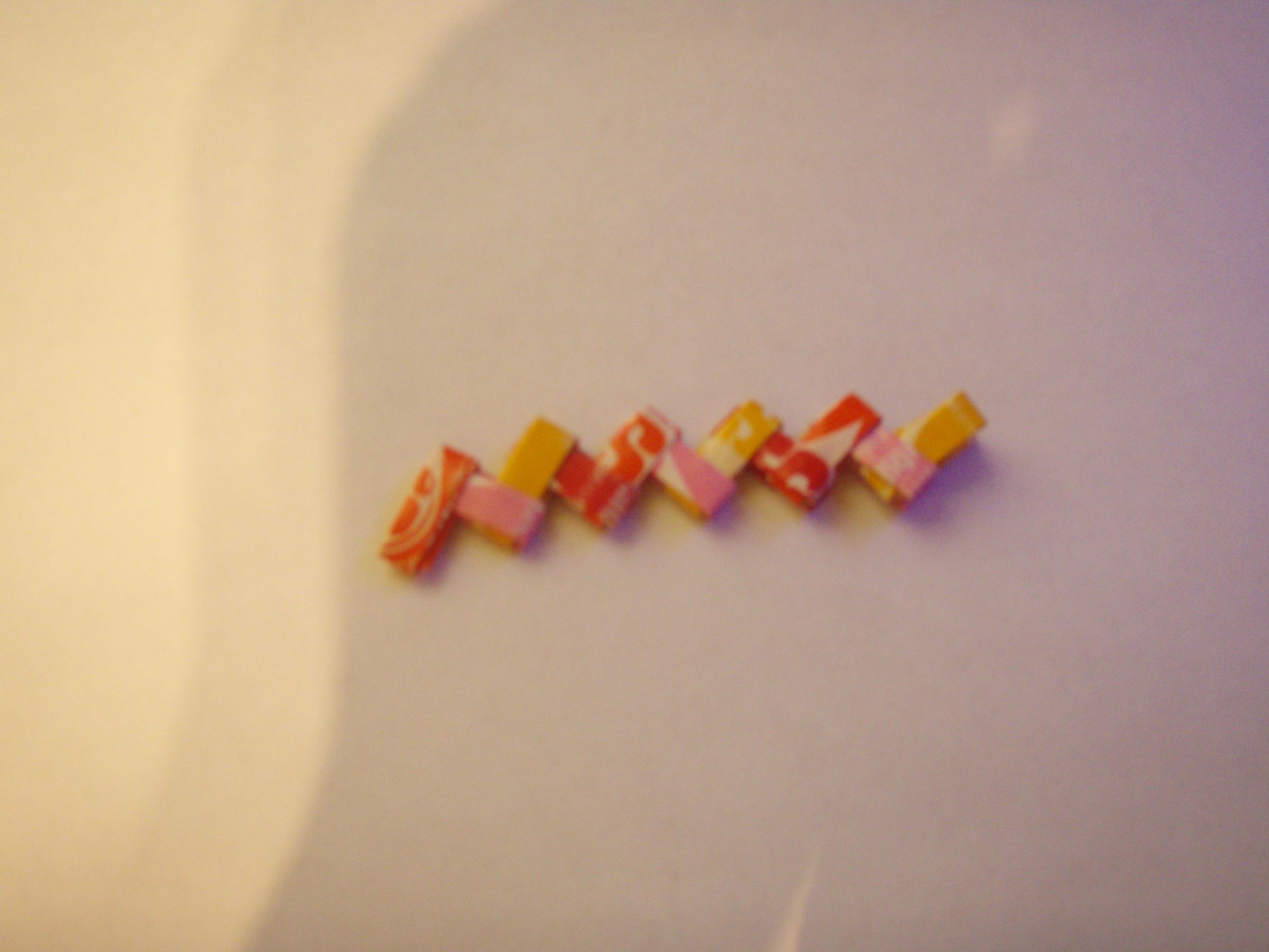 How to make a bracelet out of Starburst wrappers