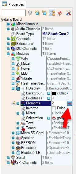 In Visuino Set Display