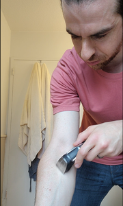 Shave Your Right Leg and Arm (if Needed)