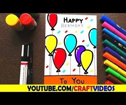 HOW TO DRAW BIRTHDAY CARD 