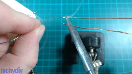 Solder Stiff Supply Wires to the Led Heart