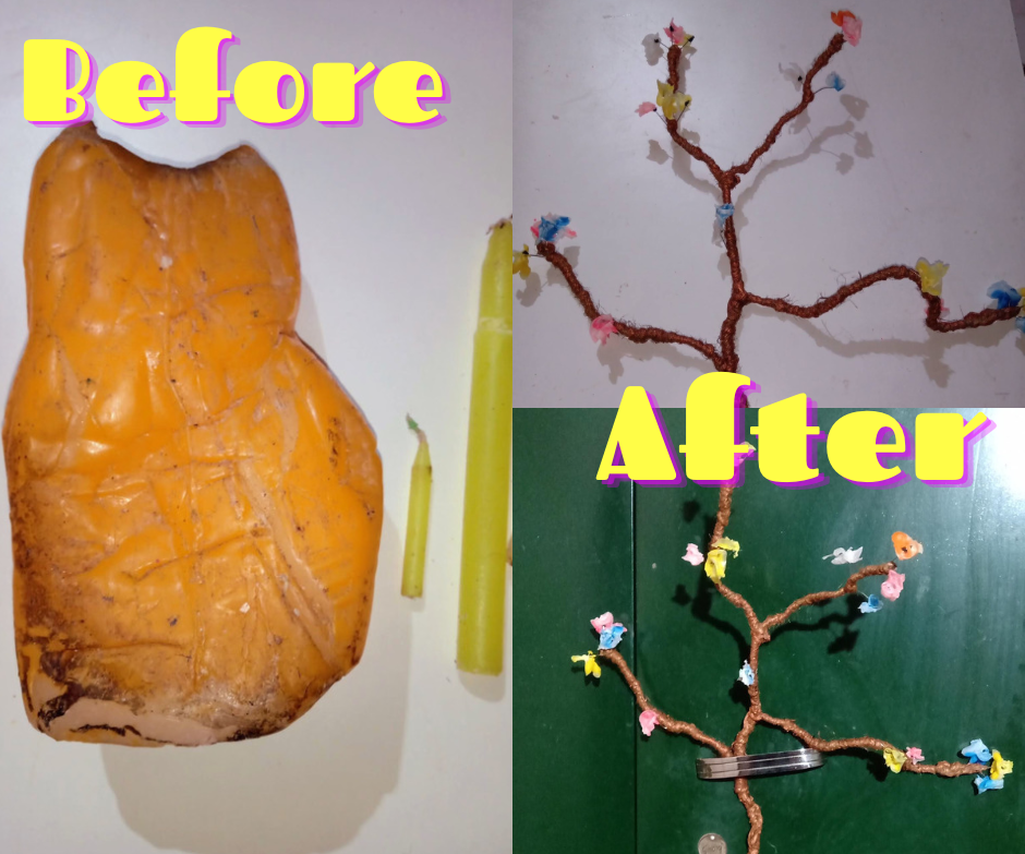 Recycled Candles, Into Art Flowers!