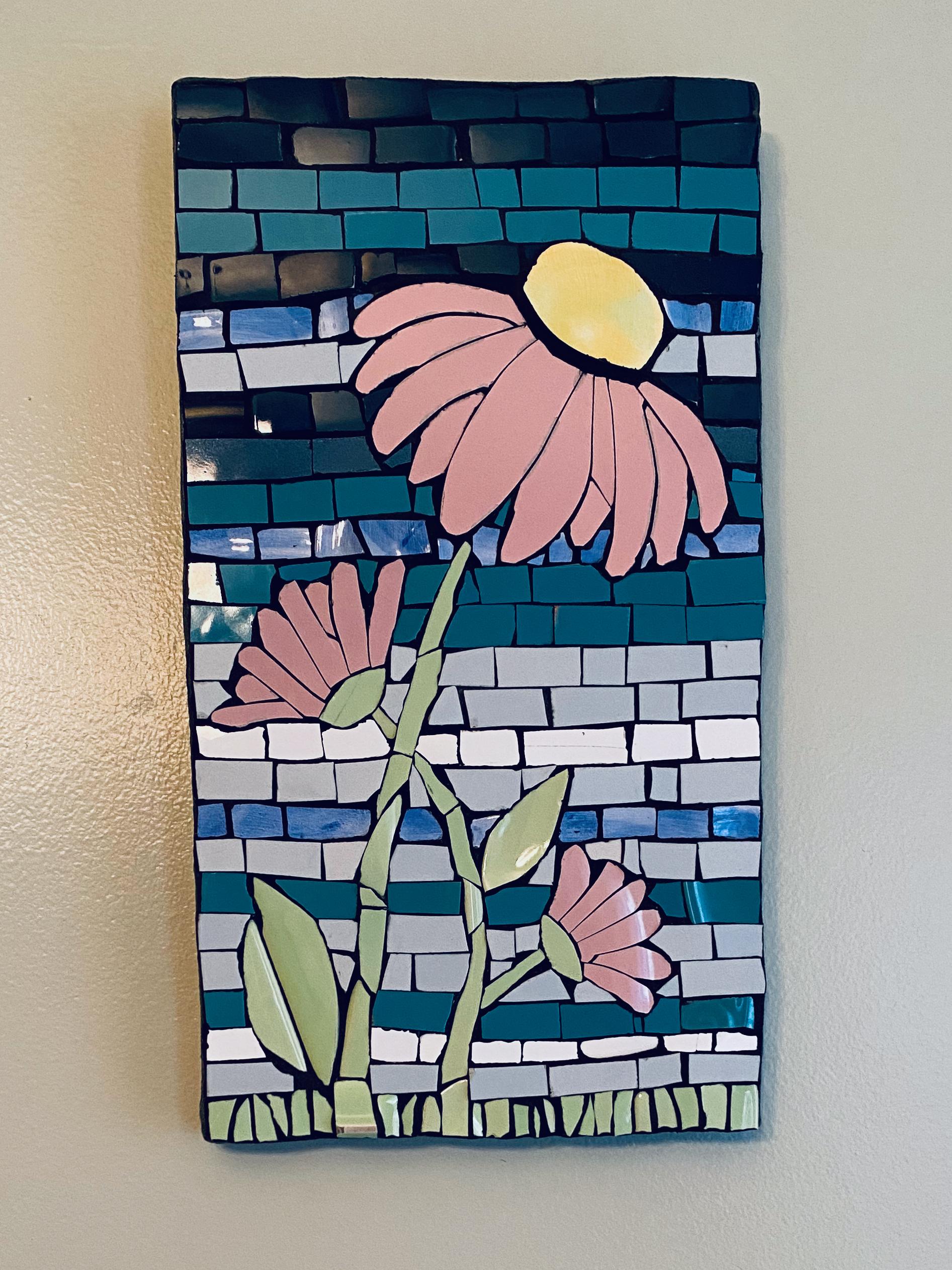 Make a Flower Mosaic From Broken Dishes and Plates