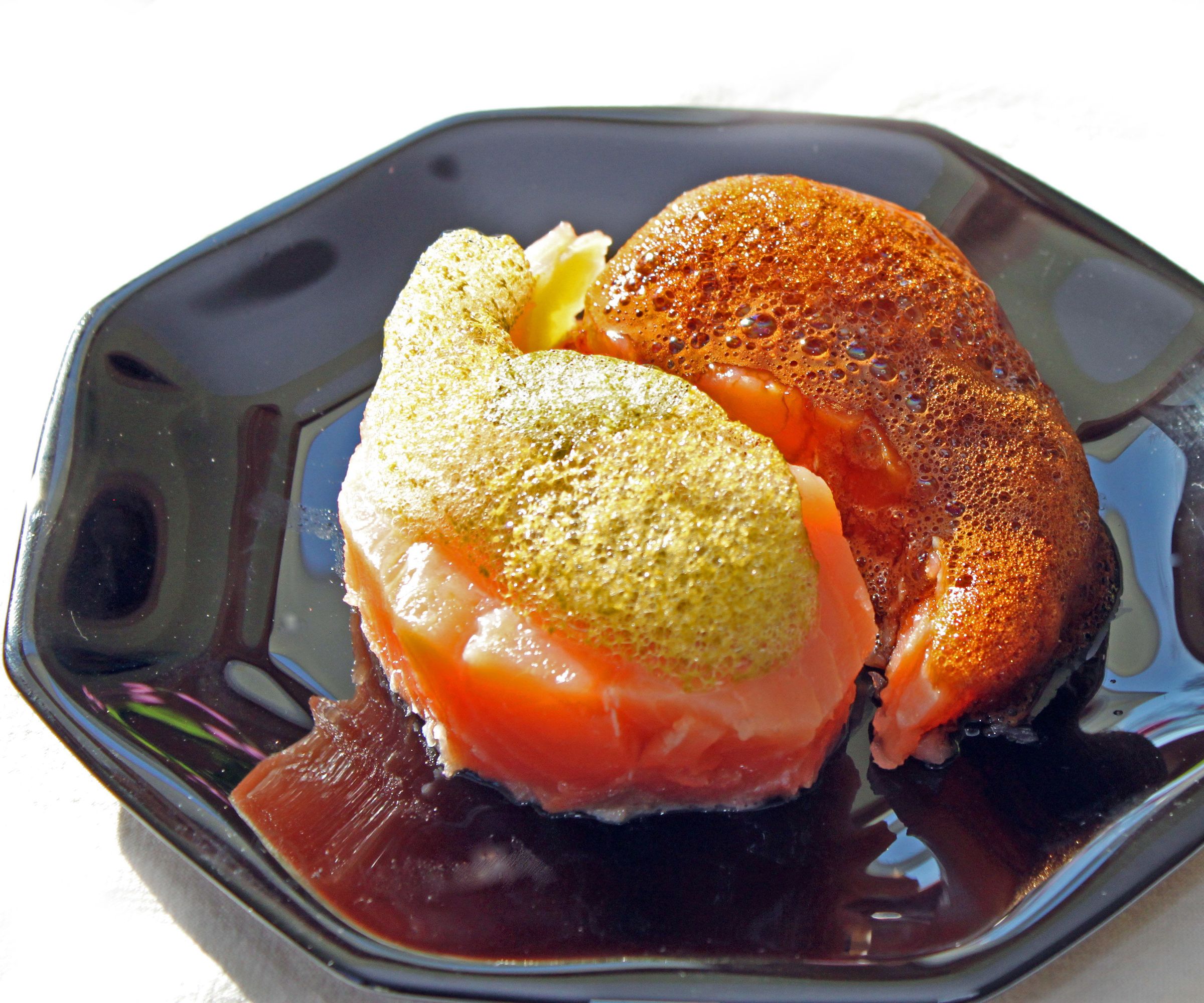 Salmon Mi-Cuit With Foamed Flavor Dressing