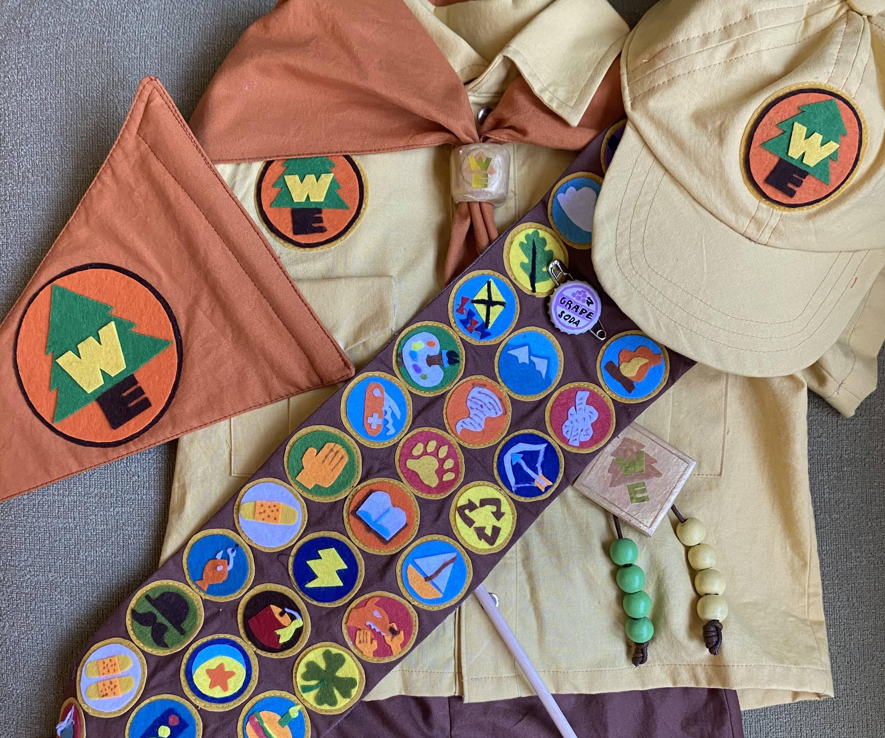 Disney Pixar UP Movie Russell Wilderness Explorer Scout Deluxe Costume Disney Pixar UP Movie Russell Wilderness Explorer Scout Deluxe Costume