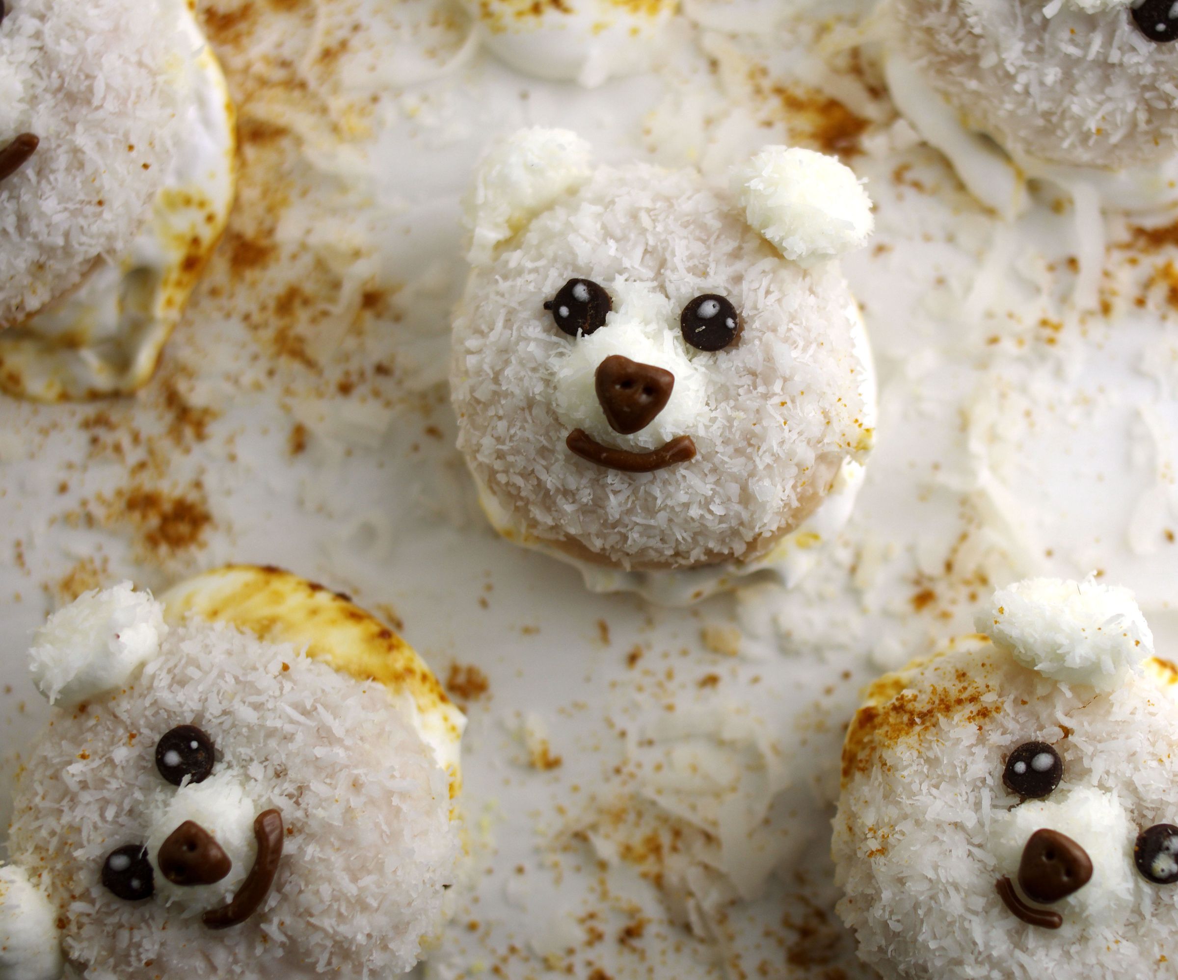 Miniature Doughnut Coconut Creatures