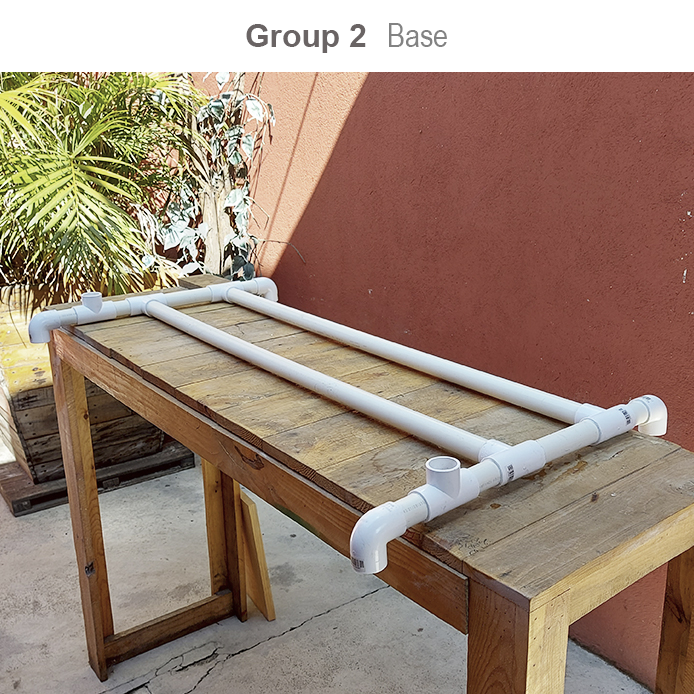 Pvc top pipe bench